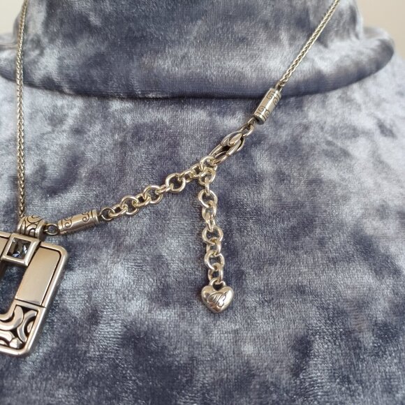 Brighton Pendant Necklace Silver Bloc Haus Crystal Jeweled Pendant with Chain - Picture 6 of 14